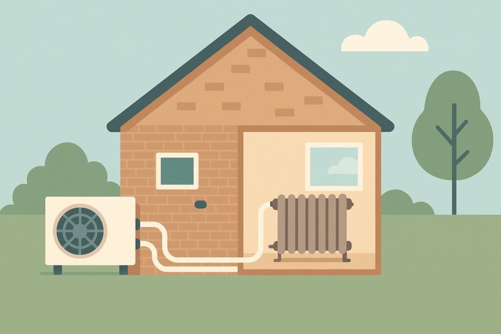 heat pump retrofit old radiators