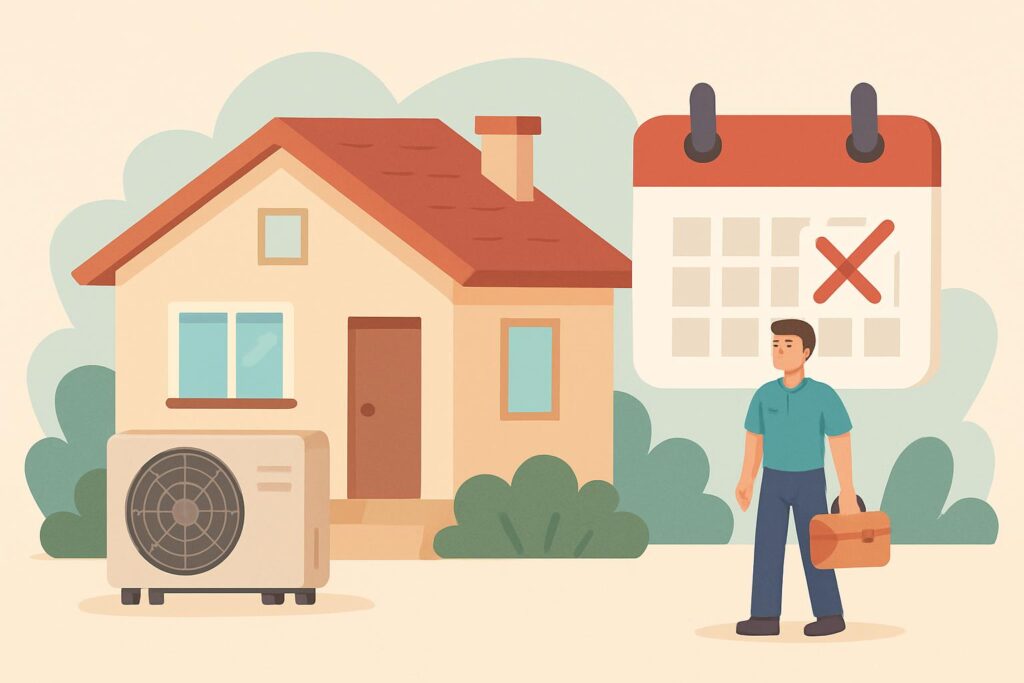 best time to schedule a heat pump service in Barlborough