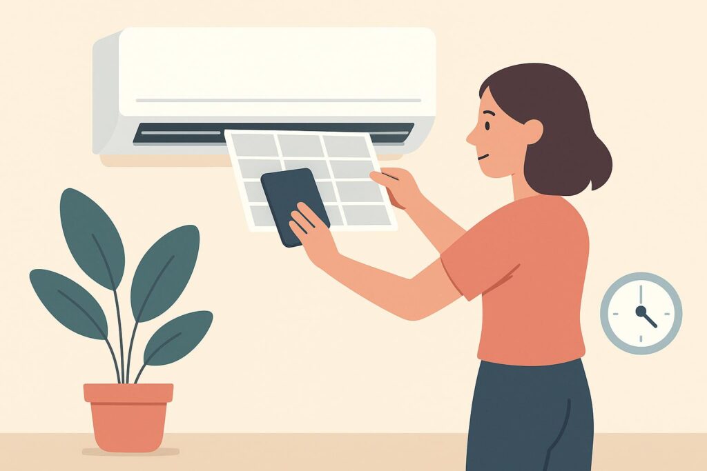 clean heat pump filters